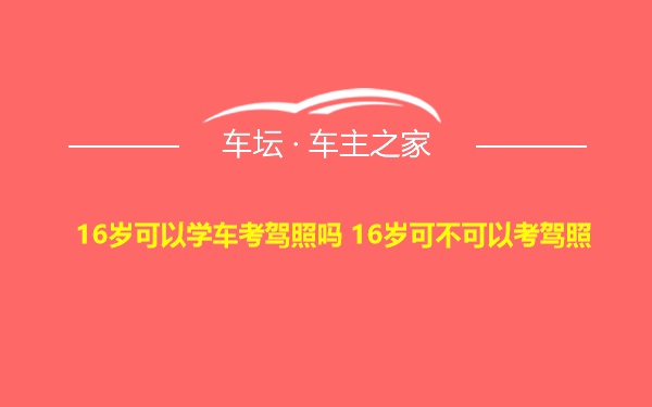 16岁可以学车考驾照吗 16岁可不可以考驾照