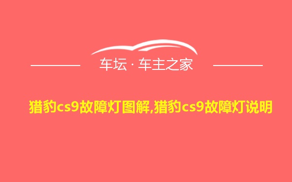 猎豹cs9故障灯图解,猎豹cs9故障灯说明