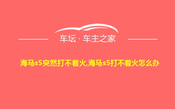 海马s5突然打不着火,海马s5打不着火怎么办