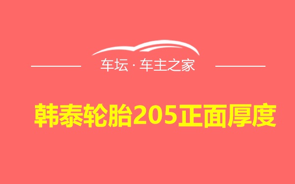 韩泰轮胎205正面厚度