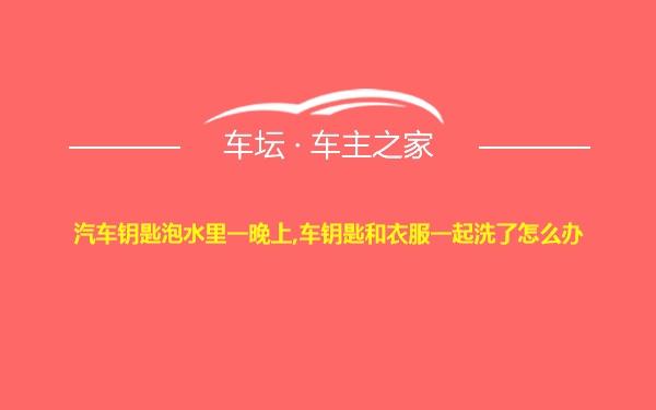 汽车钥匙泡水里一晚上,车钥匙和衣服一起洗了怎么办