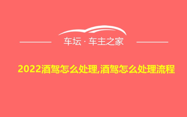 2022酒驾怎么处理,酒驾怎么处理流程