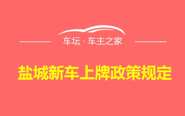 盐城新车上牌政策规定