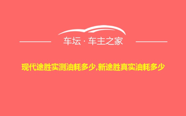 现代途胜实测油耗多少,新途胜真实油耗多少