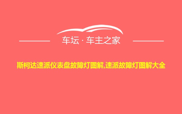 斯柯达速派仪表盘故障灯图解,速派故障灯图解大全