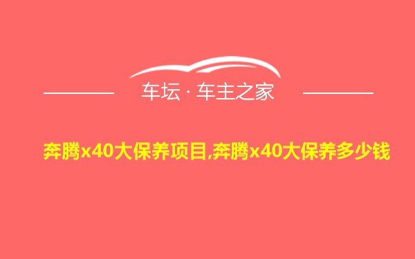 奔腾x40大保养项目,奔腾x40大保养多少钱