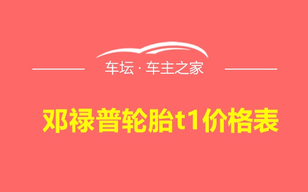 邓禄普轮胎t1价格表