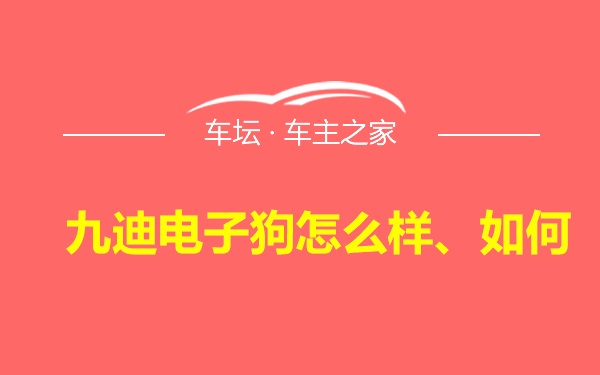 九迪电子狗怎么样、如何