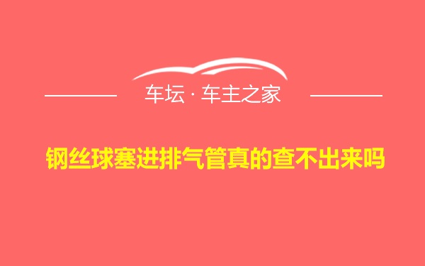 钢丝球塞进排气管真的查不出来吗