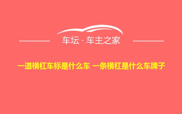 一道横杠车标是什么车 一条横杠是什么车牌子