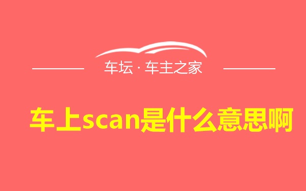 车上scan是什么意思啊