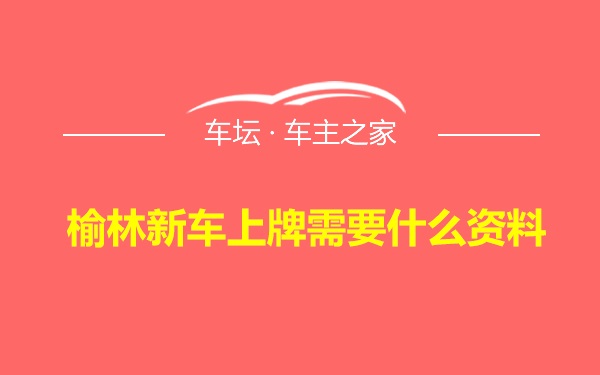 榆林新车上牌需要什么资料