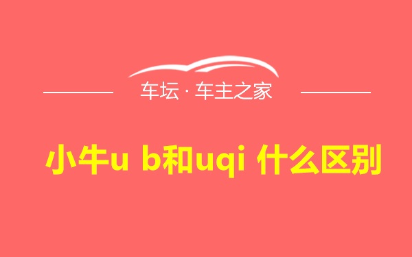 小牛u b和uqi 什么区别