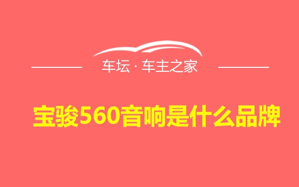 宝骏560音响是什么品牌