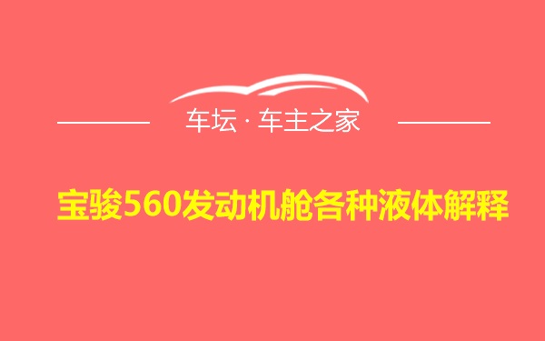 宝骏560发动机舱各种液体解释