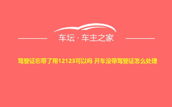 驾驶证忘带了用12123可以吗 开车没带驾驶证怎么处理