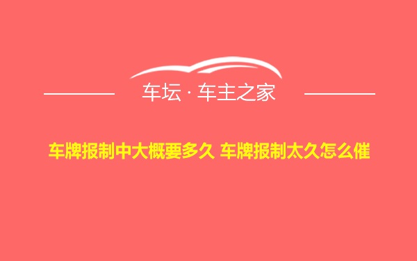 车牌报制中大概要多久 车牌报制太久怎么催