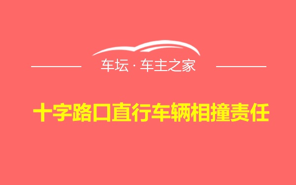 十字路口直行车辆相撞责任