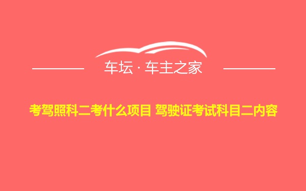 考驾照科二考什么项目 驾驶证考试科目二内容