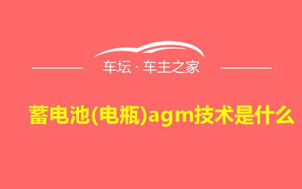 蓄电池(电瓶)agm技术是什么