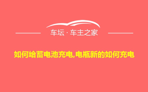 如何给蓄电池充电,电瓶新的如何充电