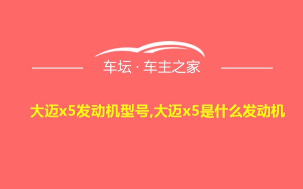 大迈x5发动机型号,大迈x5是什么发动机