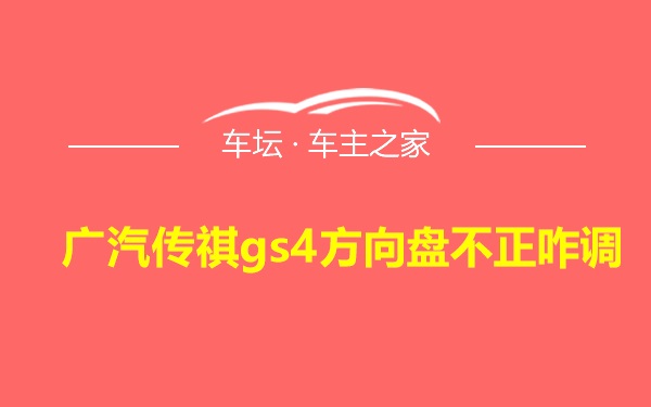 广汽传祺gs4方向盘不正咋调