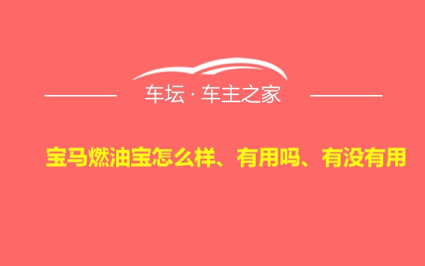 宝马燃油宝怎么样、有用吗、有没有用