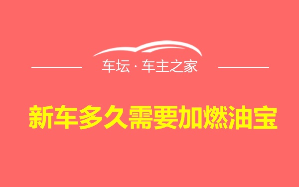 新车多久需要加燃油宝