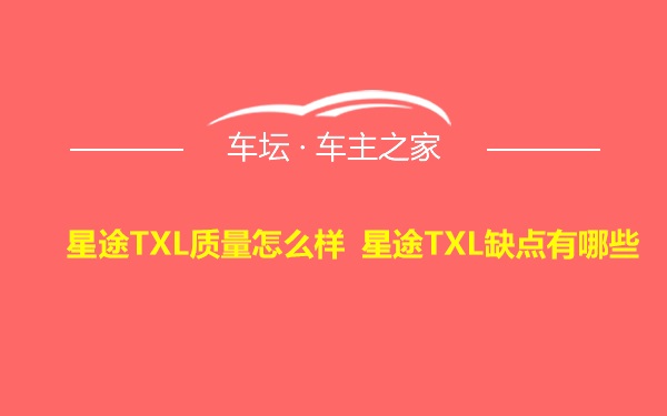 星途TXL质量怎么样 星途TXL缺点有哪些