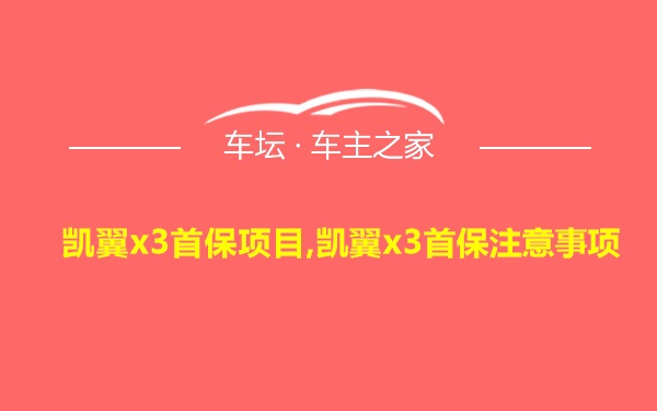 凯翼x3首保项目,凯翼x3首保注意事项