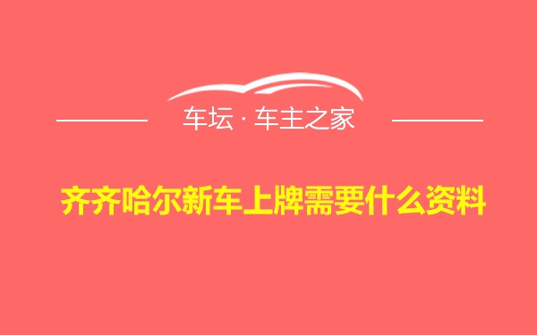 齐齐哈尔新车上牌需要什么资料