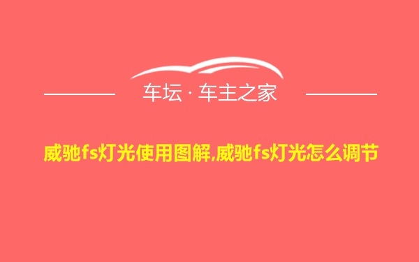 威驰fs灯光使用图解,威驰fs灯光怎么调节