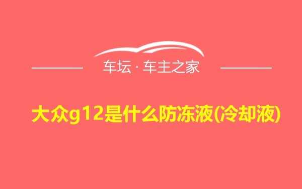 大众g12是什么防冻液(冷却液)