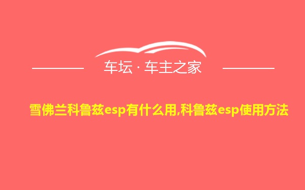 雪佛兰科鲁兹esp有什么用,科鲁兹esp使用方法