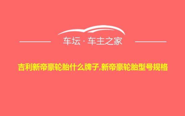 吉利新帝豪轮胎什么牌子,新帝豪轮胎型号规格