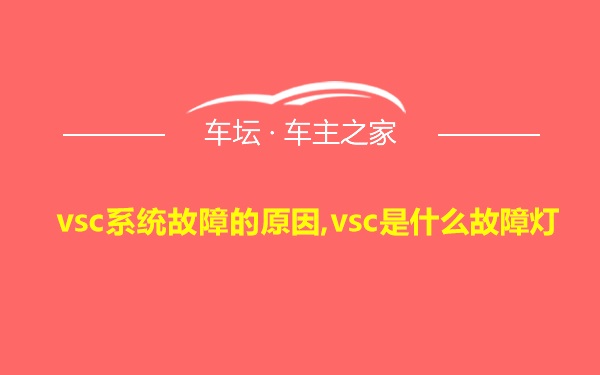 vsc系统故障的原因,vsc是什么故障灯