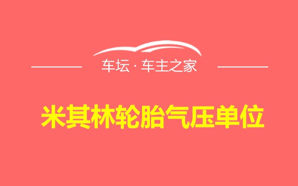 米其林轮胎气压单位