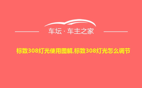 标致308灯光使用图解,标致308灯光怎么调节