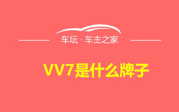 VV7是什么牌子