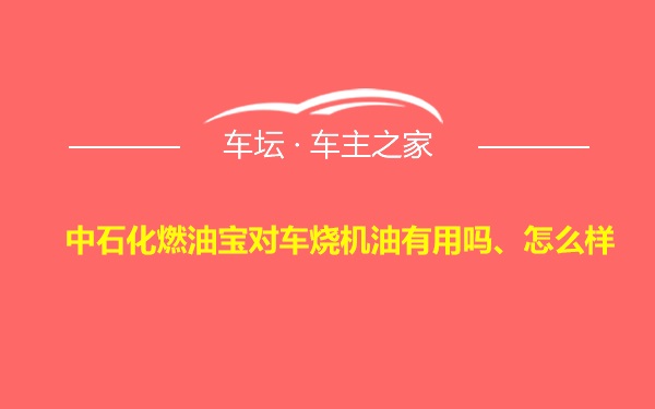 中石化燃油宝对车烧机油有用吗、怎么样