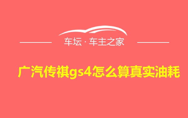 广汽传祺gs4怎么算真实油耗