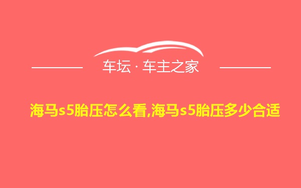 海马s5胎压怎么看,海马s5胎压多少合适