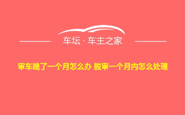 审车晚了一个月怎么办 脱审一个月内怎么处理