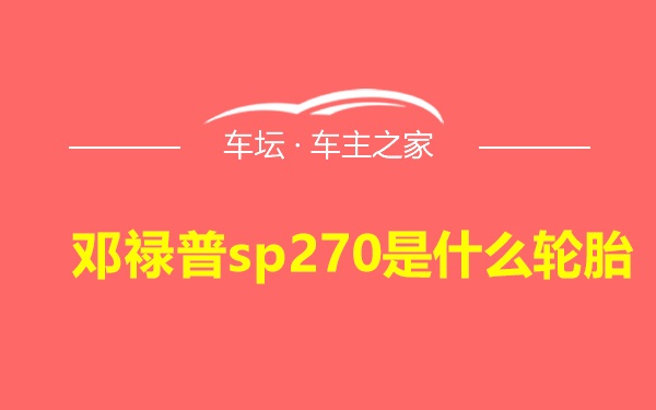 邓禄普sp270是什么轮胎