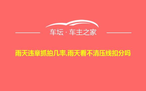 雨天违章抓拍几率,雨天看不清压线扣分吗