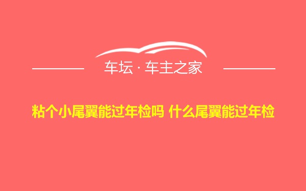 粘个小尾翼能过年检吗 什么尾翼能过年检