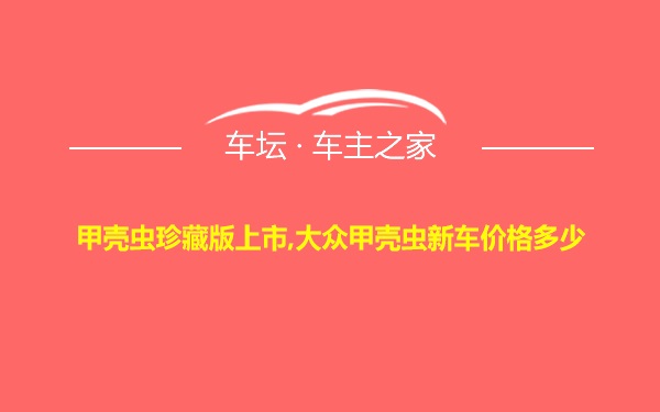 甲壳虫珍藏版上市,大众甲壳虫新车价格多少