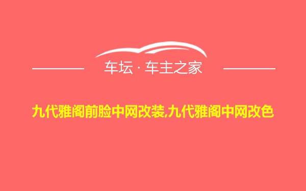 九代雅阁前脸中网改装,九代雅阁中网改色