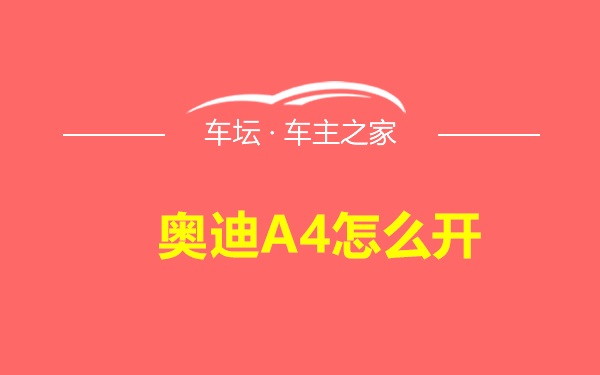 奥迪A4怎么开